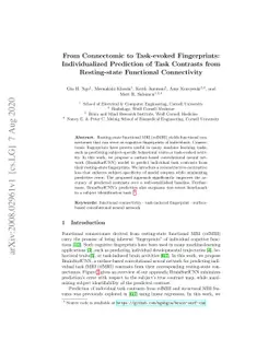 From Connectomic to Task-evoked Fingerprints: Individualized Prediction
  of Task Contrasts from Resting-state Functional Connectivity