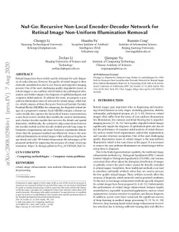 NuI-Go: Recursive Non-Local Encoder-Decoder Network for Retinal Image
  Non-Uniform Illumination Removal