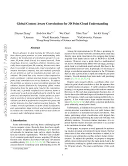 Global Context Aware Convolutions for 3D Point Cloud Understanding