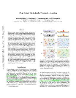 Deep Robust Clustering by Contrastive Learning