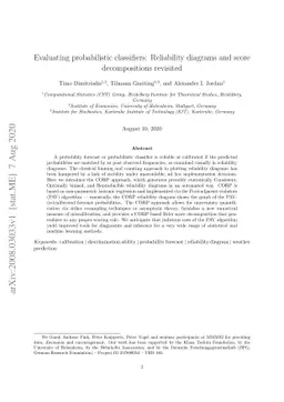 Evaluating probabilistic classifiers: Reliability diagrams and score
  decompositions revisited