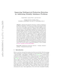 Improving Multispectral Pedestrian Detection by Addressing Modality
  Imbalance Problems