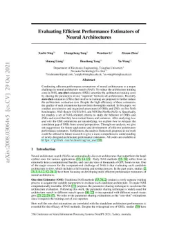 Evaluating Efficient Performance Estimators of Neural Architectures