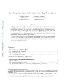 Low-Congestion Shortcuts for Graphs Excluding Dense Minors