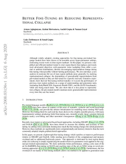 Better Fine-Tuning by Reducing Representational Collapse