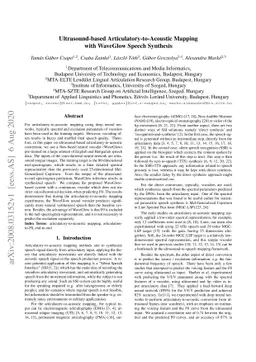 Ultrasound-based Articulatory-to-Acoustic Mapping with WaveGlow Speech
  Synthesis