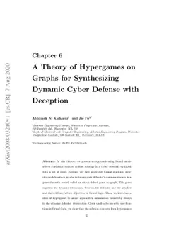 A Theory of Hypergames on Graphs for Synthesizing Dynamic Cyber Defense
  with Deception