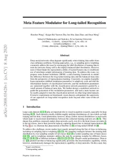 Meta Feature Modulator for Long-tailed Recognition