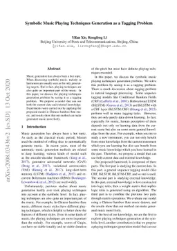 Symbolic Music Playing Techniques Generation as a Tagging Problem