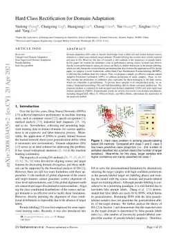 Hard Class Rectification for Domain Adaptation