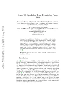 Cyrus 2D Simulation Team Description Paper2018