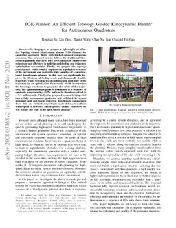 TGK-Planner: An Efficient Topology Guided Kinodynamic Planner for
  Autonomous Quadrotors