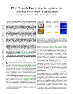 PAN: Towards Fast Action Recognition via Learning Persistence of
  Appearance