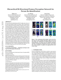 Hierarchical Bi-Directional Feature Perception Network for Person
  Re-Identification