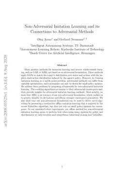 Non-Adversarial Imitation Learning and its Connections to Adversarial
  Methods