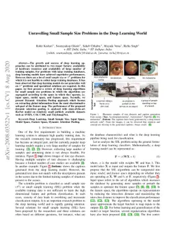 Unravelling Small Sample Size Problems in the Deep Learning World