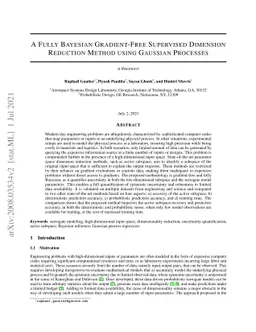 A Fully Bayesian Gradient-Free Supervised Dimension Reduction Method
  using Gaussian Processes