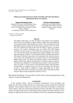 Mining and Analyzing Patron's Book-Loan Data and University Data to
  Understand Library Use Patterns