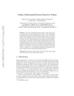 Online Multi-modal Person Search in Videos