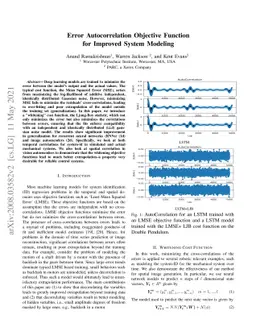 Error Autocorrelation Objective Function for Improved System Modeling