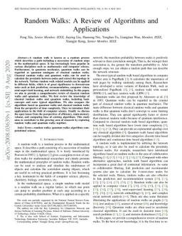 Random Walks: A Review of Algorithms and Applications