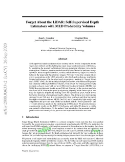 Forget About the LiDAR: Self-Supervised Depth Estimators with MED
  Probability Volumes