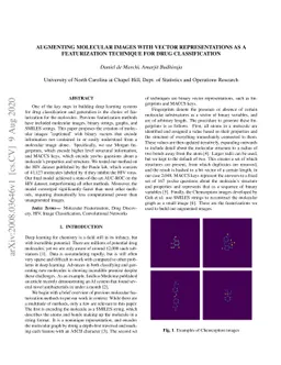 Augmenting Molecular Images with Vector Representations as a
  Featurization Technique for Drug Classification