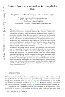Feature Space Augmentation for Long-Tailed Data