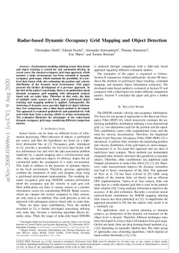 Radar-based Dynamic Occupancy Grid Mapping and Object Detection