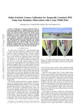 Online Extrinsic Camera Calibration for Temporally Consistent IPM Using
  Lane Boundary Observations with a Lane Width Prior