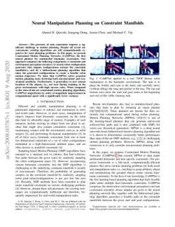 Neural Manipulation Planning on Constraint Manifolds