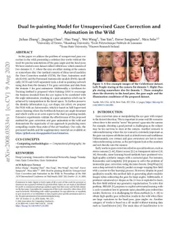 Dual In-painting Model for Unsupervised Gaze Correction and Animation in
  the Wild