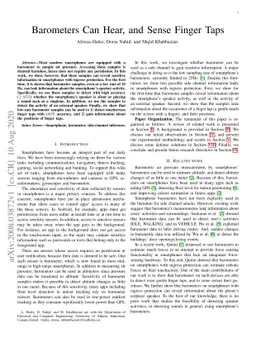 Barometers Can Hear, and Sense Finger Taps