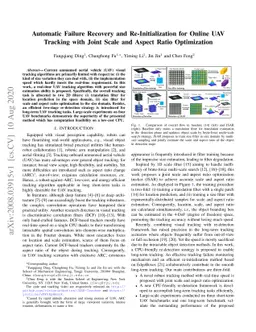Automatic Failure Recovery and Re-Initialization for Online UAV Tracking
  with Joint Scale and Aspect Ratio Optimization
