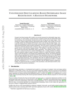 Unsupervised Deep-Learning Based Deformable Image Registration: A
  Bayesian Framework