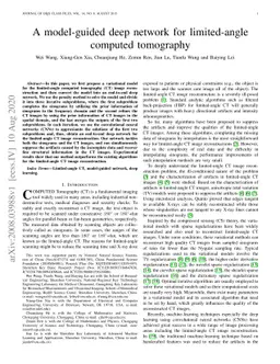 A model-guided deep network for limited-angle computed tomography