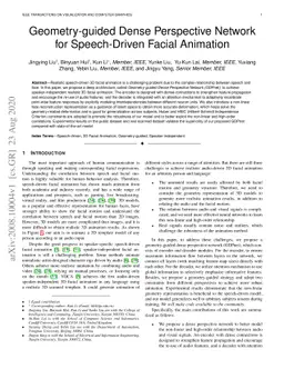 Geometry-guided Dense Perspective Network for Speech-Driven Facial
  Animation