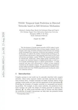 TSAM: Temporal Link Prediction in Directed Networks based on
  Self-Attention Mechanism