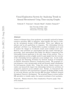 Visual Exploration System for Analyzing Trends in Annual Recruitment
  Using Time-varying Graphs