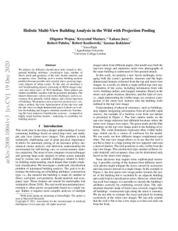 Holistic Multi-View Building Analysis in the Wild with Projection
  Pooling