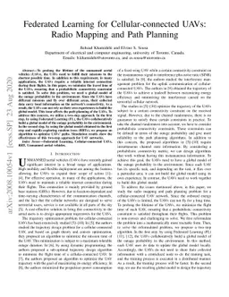 Federated Learning for Cellular-connected UAVs: Radio Mapping and Path
  Planning
