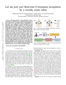 Let me join you! Real-time F-formation recognition by a socially aware
  robot