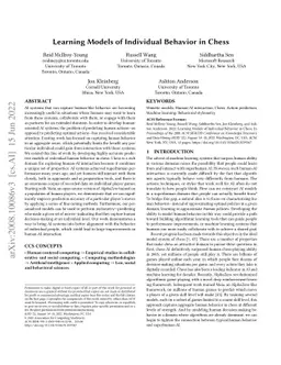 Learning Models of Individual Behavior in Chess