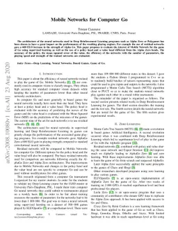 Mobile Networks for Computer Go