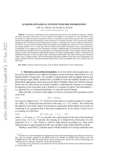 Learning Dynamical Systems with Side Information