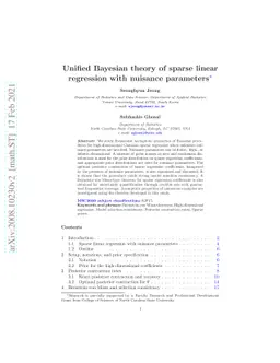 Unified Bayesian theory of sparse linear regression with nuisance
  parameters
