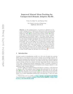 Improved Mutual Mean-Teaching for Unsupervised Domain Adaptive Re-ID