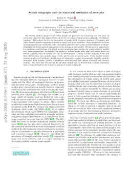 Atomic subgraphs and the statistical mechanics of networks