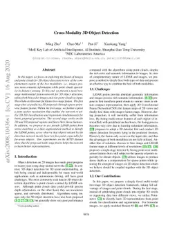 Cross-Modality 3D Object Detection