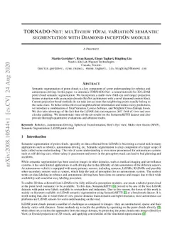 TORNADO-Net: mulTiview tOtal vaRiatioN semAntic segmentation with
  Diamond inceptiOn module